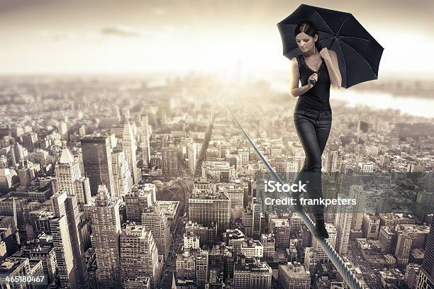 Balance Stock Photo - Download Image Now - Women, Risk, New York City