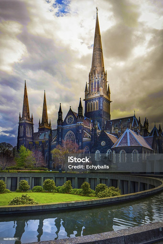 St. Patricks Cathedral Church Melbourne Most famous cathedral church in Melbourne Australia Stock Photo