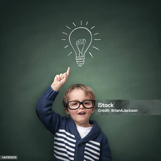 Inspirational Idea Stock Photo - Download Image Now - Child, Inspiration, Light Bulb