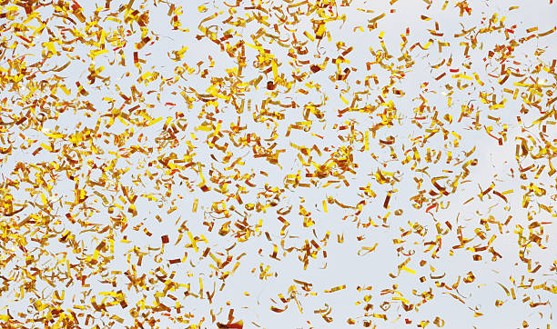 istock Golden pieces of confetti 465183325