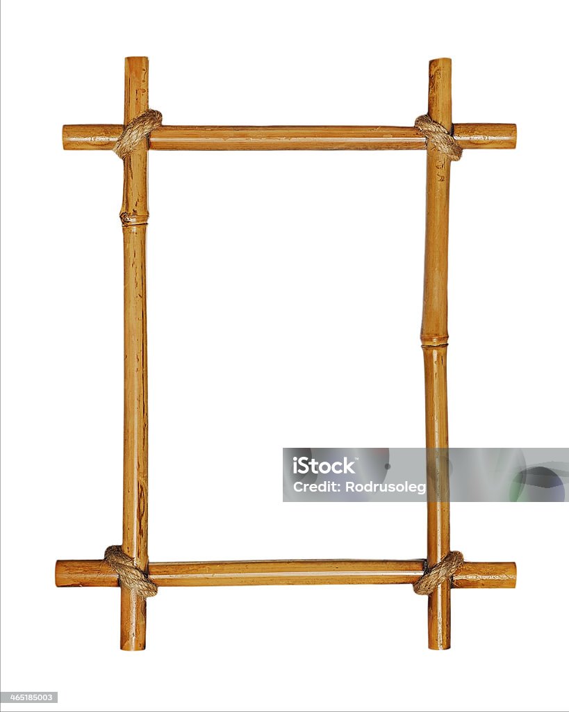 Bambú de marcos de fotos aisladas sobre fondo blanco. - Foto de stock de Bambú - Material libre de derechos
