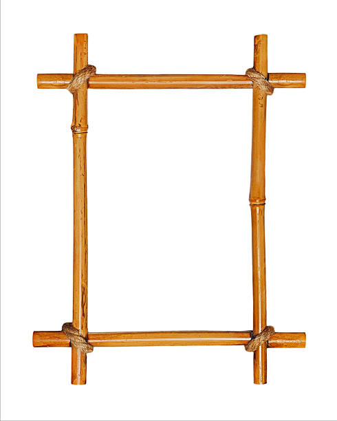 istock Bamboo picture frame with rope tying the pieces together 465185003