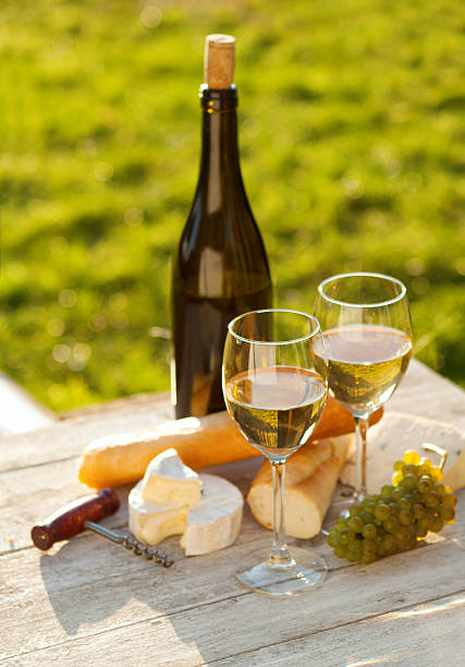 istock Two glasses of white wine 465187485
