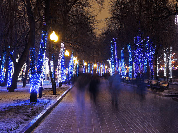 istock night illumination of Moscow boulevard 465189933