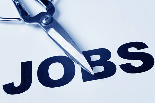 istock Jobs written in bold with scissors resting on top 465190271