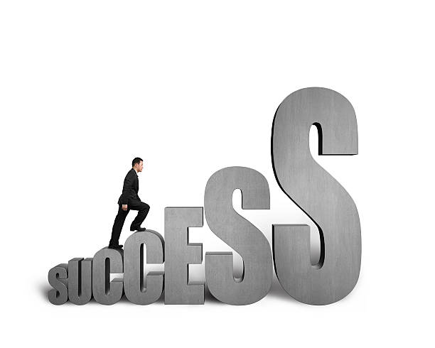 istock Businessman climbing on success 3d word 465190723