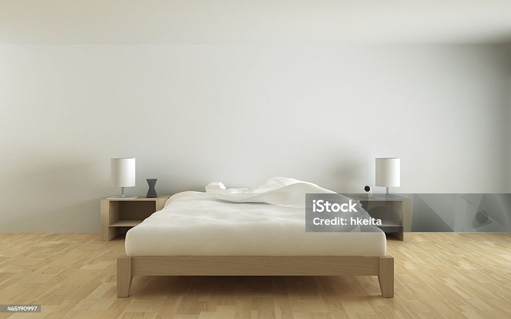 Habitación con una cama - Foto de stock de Cama libre de derechos