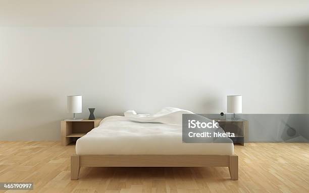 Habitación Con Una Cama Foto de stock y más banco de imágenes de Cama - Cama, Colchón, Lujo