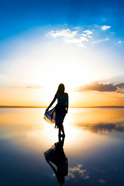 istock Beauty standing on Salt Lake 465191971