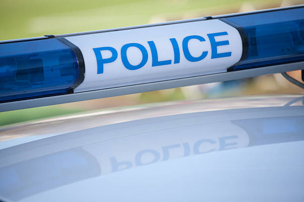 istock police car sign. siren light 465193499