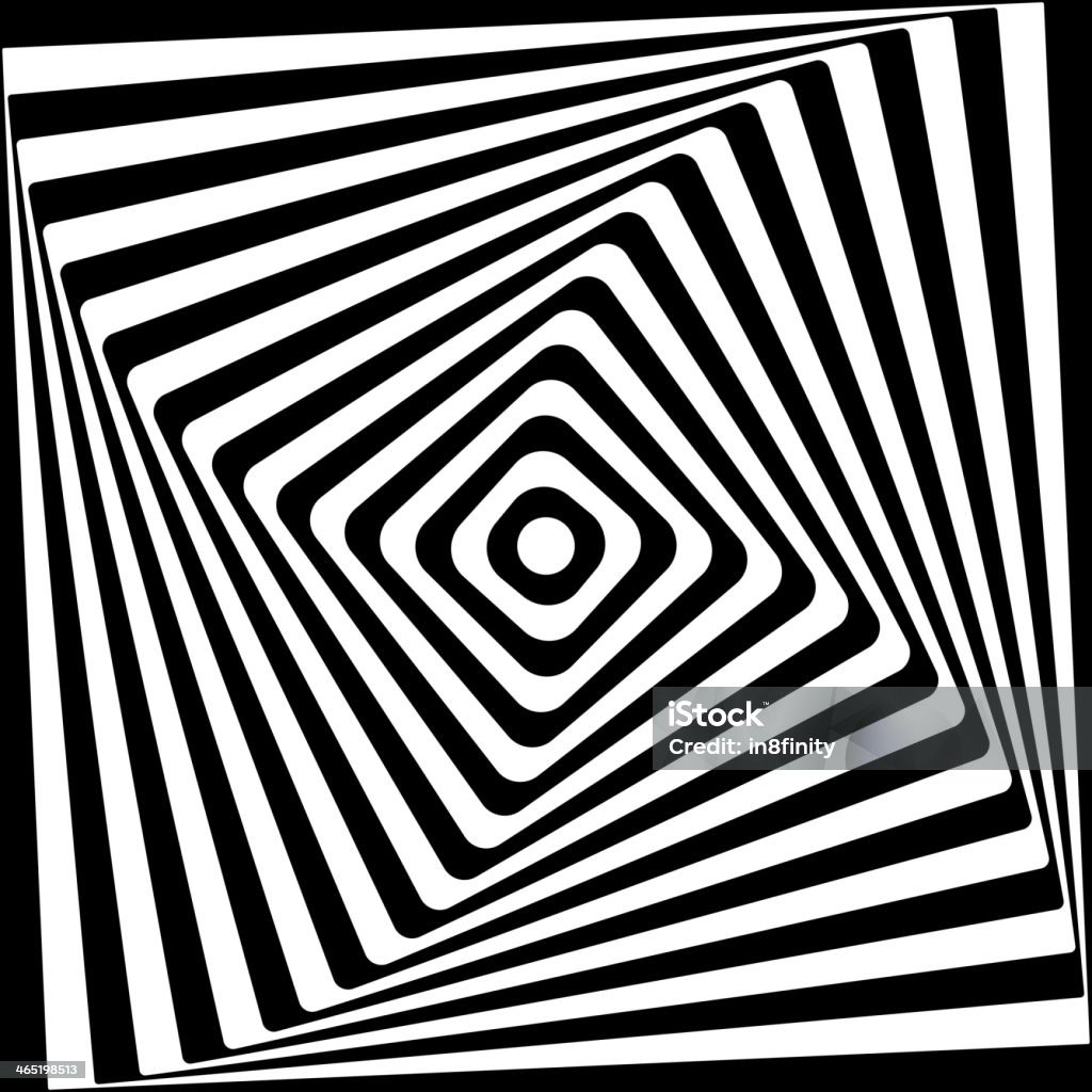 Abstrakte Square Spirale Schwarz und Weiß Muster Hintergrund. - Lizenzfrei Abstrakt Vektorgrafik