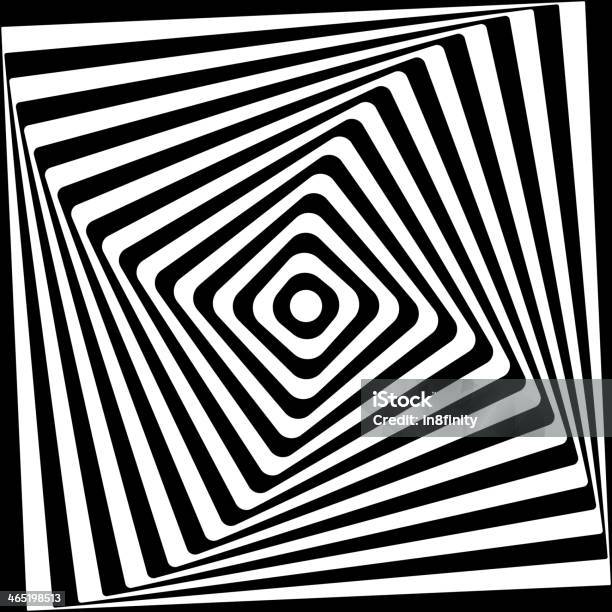 Abstrakte Square Spirale Schwarz Und Weiß Muster Hintergrund Stock Vektor Art und mehr Bilder von Abstrakt