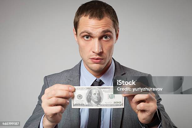 Portrait Of A Business Man Holding Money Stock Photo - Download Image Now - Adult, Adults Only, Beautiful People