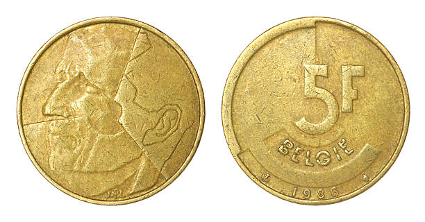 istock rare retro coin of belgium 465202927