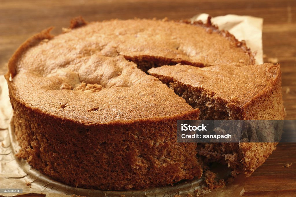 Piece of Apple Sponge Cake Apple - Fruit Stock Photo