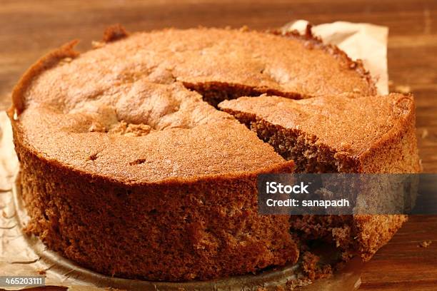 Piece Of Apple Sponge Cake Stock Photo - Download Image Now - Apple - Fruit, Apple Pie, Baked