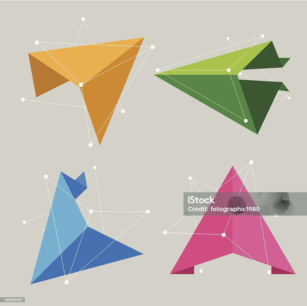 Elemento abstracto concepto de origami ciencia - arte vectorial de Abstracto libre de derechos