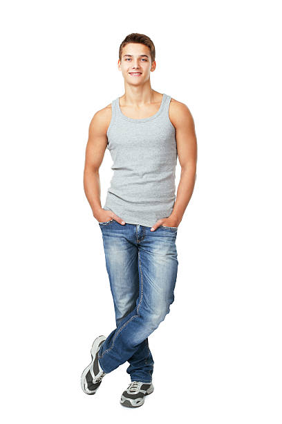 Tank top and jeans Stock Vector Images - Alamy