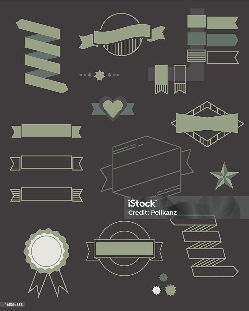 Project Ribbons Label Set Of Web Ribbons And Labels Stock Illustration - Download Image Now ...