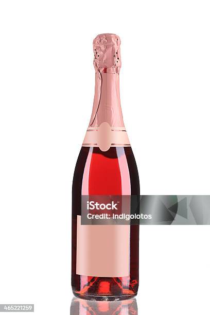 Close Up Of Pink Champagne Bottle Stock Photo - Download Image Now - Alcohol - Drink, Anniversary, Baby Bottle