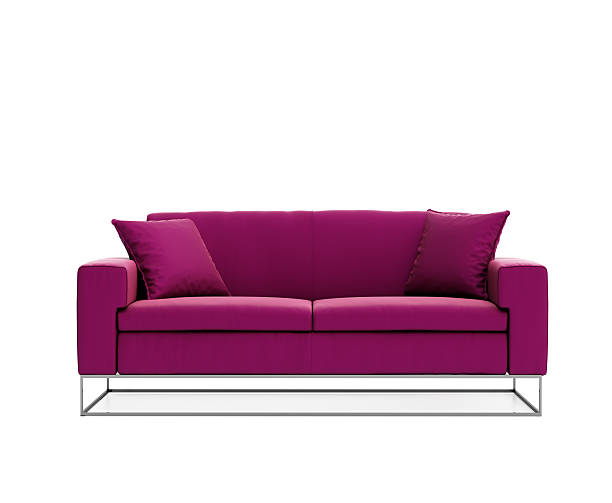 istock Isolated contemporary pink purple sofa 465225425