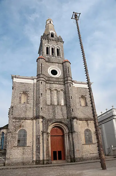 Church of San Francisco and Pole Flying, Cuetzalan (Mexico)