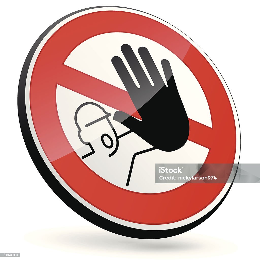 No entry sign Vector illustration of no entry sign on white background Building Entrance stock vector