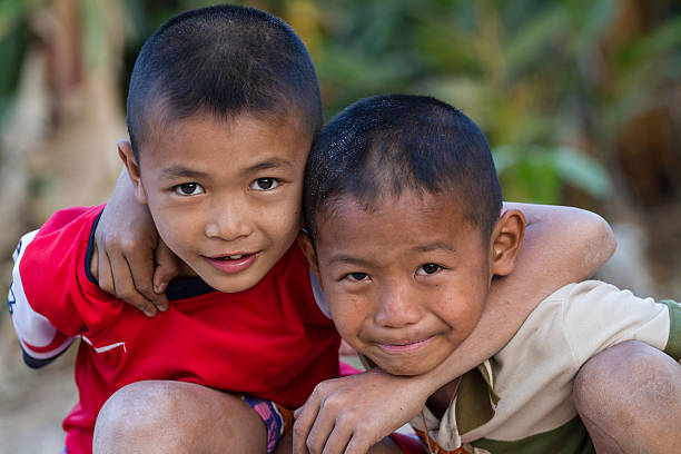 istock Two little friends hugging each other 465236455