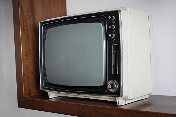 istock Vintage television on a shelf 465236831