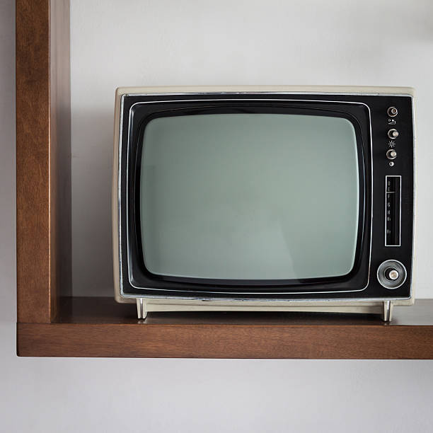 istock Vintage television on a shelf 465236901