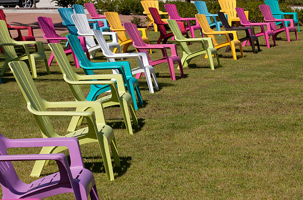 istock Colorful Adirondack Chair in a Park 465238495