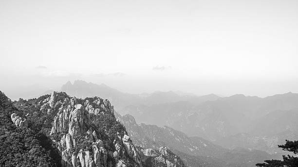 istock China Mount Sanqingshan in black and white background 465239205