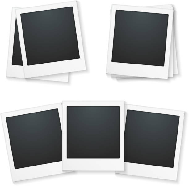Photo Frames Photo frames, vector ps10 illustration two objects photos stock illustrations