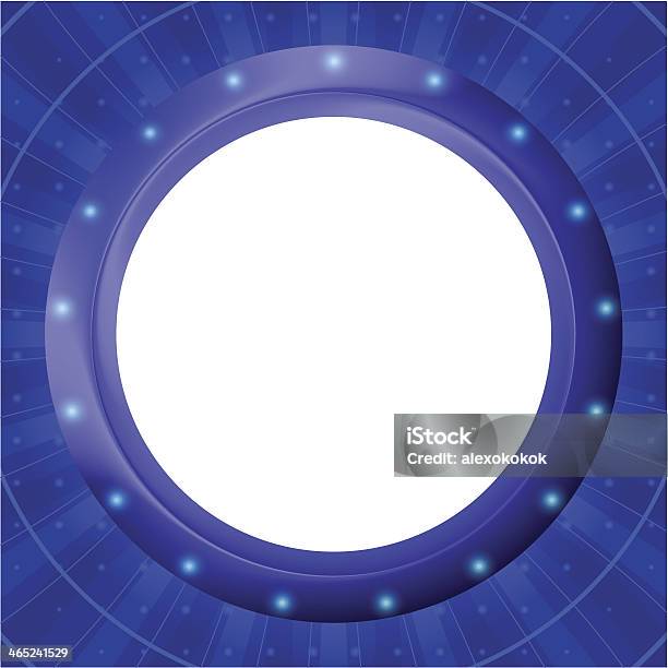 Frame Porthole On Blue Background Stock Illustration - Download Image Now - Abstract, Blue, Border - Frame