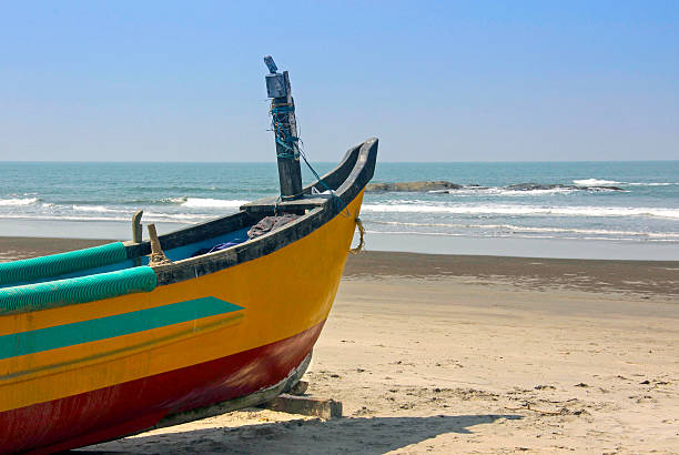 istock Fishing Boat on Mandrem Beach Goa India 465241785