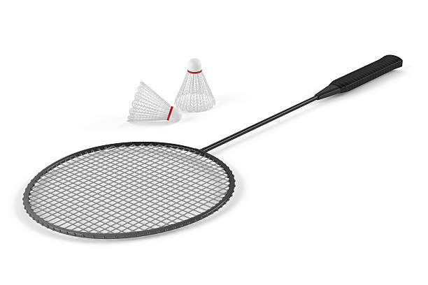 istock Badminton racket and shuttlecock isolated 465244291
