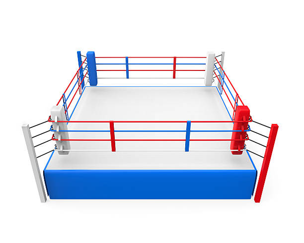 ringue de boxe - boxing boxing ring rope three dimensional shape - fotografias e filmes do acervo