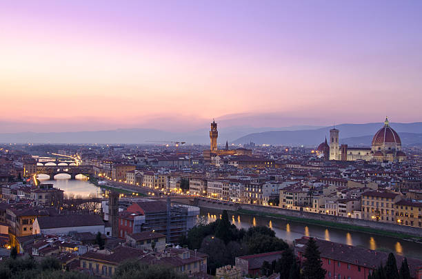 istock Beautiful sunset over the river Arno in Florence, Italy, 465246421
