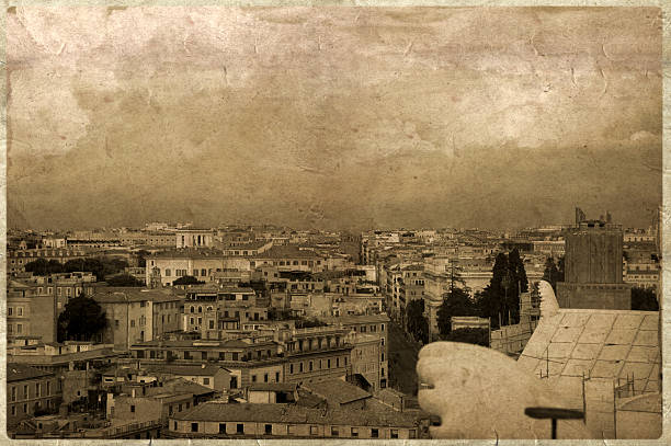 istock Vintage postcard with view to Rome 465246621