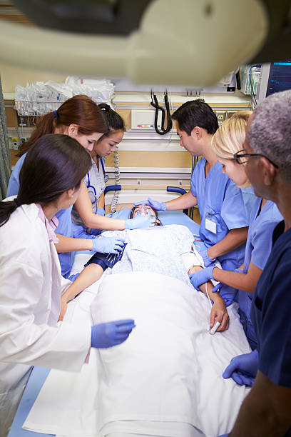istock Medical Team Working On Patient In Emergency Room 465248219