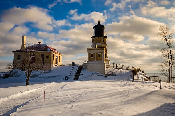 split rock lighthouse,mn - split rock lighthouse state park stockfoto's en -beelden