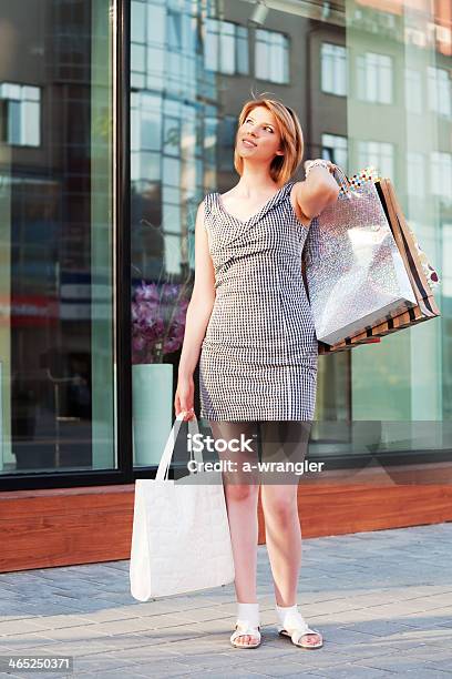 Young Woman With Shopping Bags Stock Photo - Download Image Now - 20-24 Years, 20-29 Years, Adult