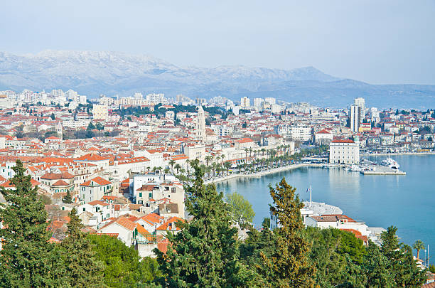 istock Croatia - Split in Dalmatia.Panorama of Old town rooftops 465252497
