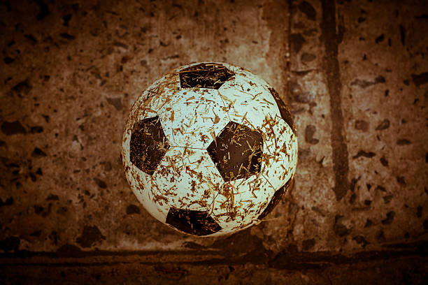 istock soccer ball in goal 465257043