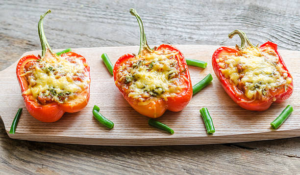 Stuffed pepper with meat Stuffed pepper with meat stuffed pepper stock pictures, royalty-free photos & images