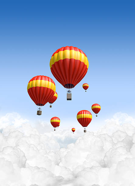 istock Hot Air Balloons Above The Clouds 465261667