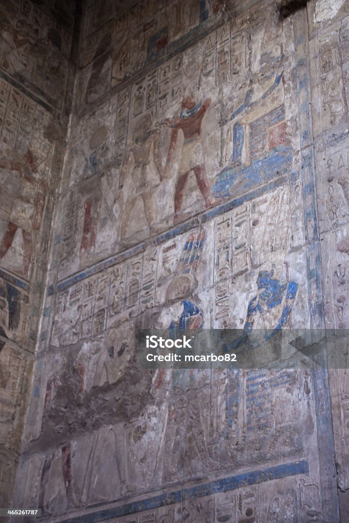 Alte Ägypten im modernen Hieroglyphen von Luxor-Tempel - Lizenzfrei Amon Stock-Foto
