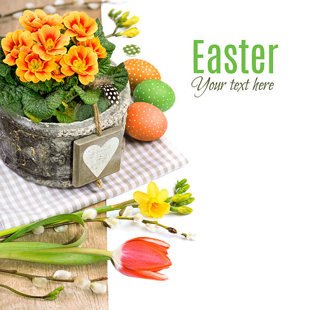 Easter decorations made ​​by children.