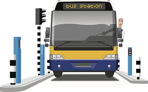 Vector illustration of bus driver