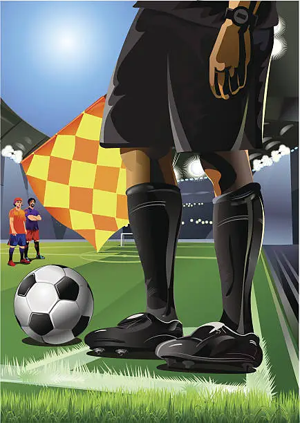 Vector illustration of Football referee